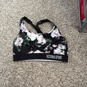 Victoria’s Secret Black Floral Sports Bra